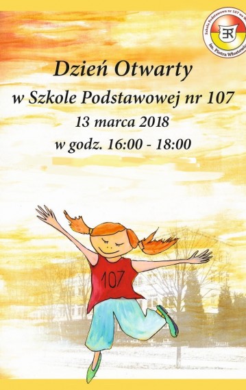 plakat dzień otwarty SP107 2018